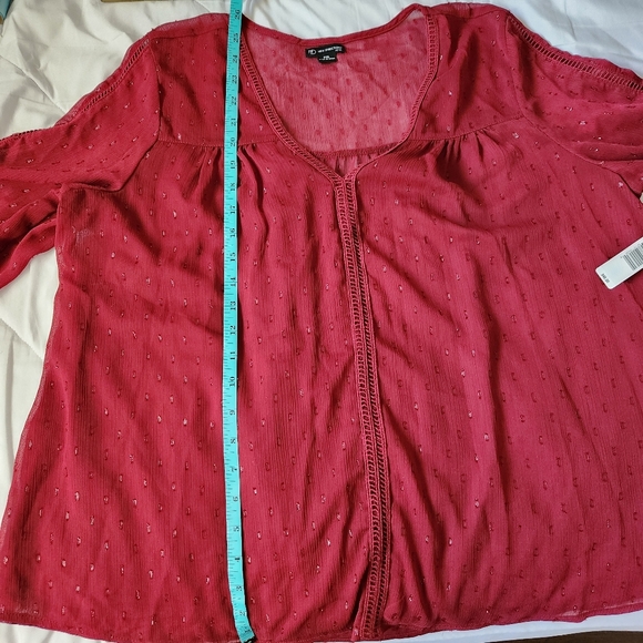🆕️ New Directions Petite Red Blouse - Picture 5 of 5